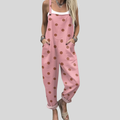 Salopette a pois rosa
