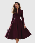 AVELINA | ABITO MIDI CON SCOLLO A V