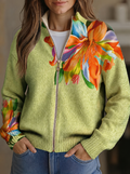 Barbara | Cardigan con fiori tropicali