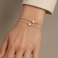 Bracciale argentato con stelle