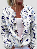 Brigida | Cardigan con uccelli e fiori
