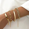 Set di bracciali moderni dorati