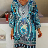Emelia - Vibrante Abito Boho-Stampa