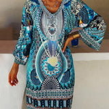 Emelia - Vibrante Abito Boho-Stampa