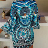 Emelia - Vibrante Abito Boho-Stampa