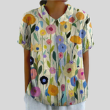 Top floreale Elegante Comfort