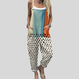 Salopette Color-Block con Pois