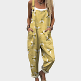 Salopette con libellule Giallo Senape