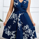 Danica - Vestito avvolgente con motivo floreale