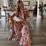 Shera - Maxi Abito con Motivo Floreale