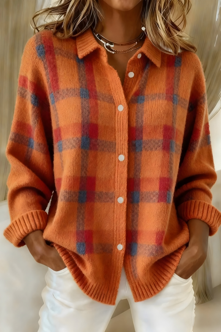 Corinna | Cardigan a maglia a quadri