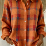 Mathilde | Cardigan a quadri con bottoni