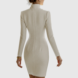 HARRIET | ABITO MINI IN PELLE CON LINEA A CLESSIDRA