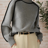 Donna | Pullover elegante con colletto alto