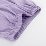 Viola - Completo con bottoni e pantaloni corti leggeri