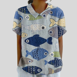 Top floreale Elegante Comfort