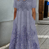 INDIGO | ELEGANTE ABITO MIDI CON MOTIVO FLOREALE