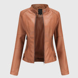 Giorgina™ - Elegante Giacca di Pelle per Donne