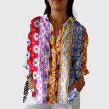 Blusa stampata leggera e colorata