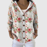 Cardigan Komfort con cappuccio in maglia