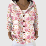 Cardigan in maglia comodo con cappuccio
