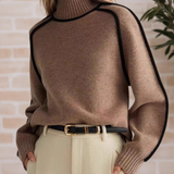 Donna | Pullover elegante con colletto alto