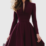 AVELINA | ABITO MIDI CON SCOLLO A V