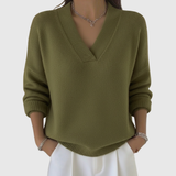 Faye | Pullover con scollo a V morbido in forma casual
