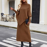 Scarlett - Completo elegante con maglione a collo alto e gonna