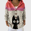 Cardigan con cappuccio in maglia