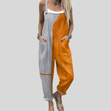 Salopette Color-Block Grigio-Arancione