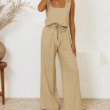 Megan - Completo Minimalista Top e Pantaloni a Zampa
