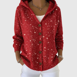 Cardigan Komfort con Cappuccio in Maglia
