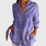Blusa stampata leggera e colorata