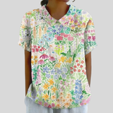 Top floreale elegante e confortevole
