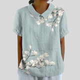 Top floreale Elegante Comfort