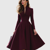 AVELINA | ABITO MIDI CON SCOLLO A V