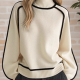 Donna | Pullover elegante con colletto alto