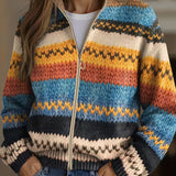 Beate | Giacca a maglia con zip a zigzag