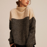Norah | Pullover in cotone con colletto alto