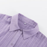 Viola - Completo con bottoni e pantaloni corti leggeri