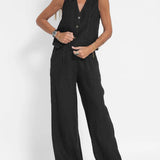 Aira - Ensemble Gilet con Bottoni & Pantaloni Larghi