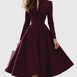 AVELINA | ABITO MIDI CON SCOLLO A V