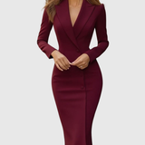 SELENEVA | ABITO MIDI ELEGANTE DAL TAGLIO SARTORIALE