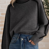 Donna | Pullover elegante con colletto alto