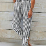Raquelle - Pantaloni a righe casual