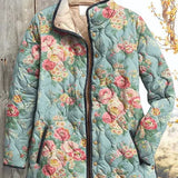 Nadja™ | Giacca trapuntata con rose su menta