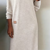 JANA | ABITO MIDI CONFORTEVOLE CON SCOLLO A V