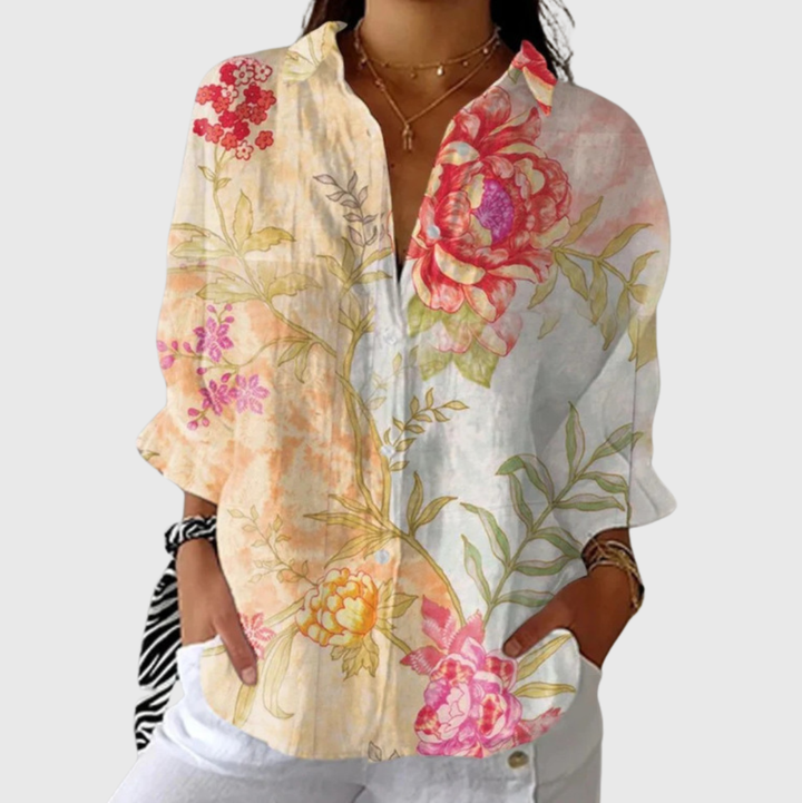 Blusa stampata leggera e colorata