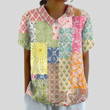 Top floreale Elegante Comfort